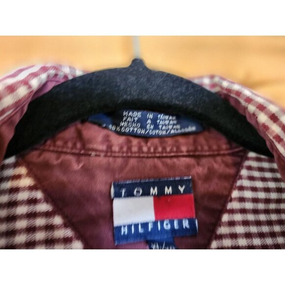 Tommy Hilfiger Dress Shirt Men's X Large Long Sleeve White Red Check - Picture 10 of 16
